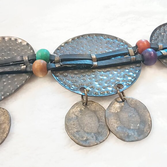 ? Gorgeous Handmade Unique Boho Vintage Copper Stamped Beaded Belly Chain ? main image 9